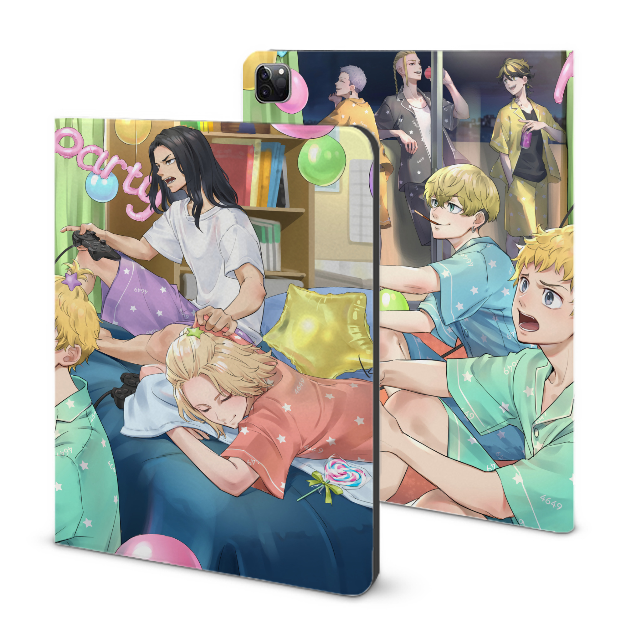 （画像用） 東京リベンジャーズ Tokyo Revengers IPad ケース ブック型 PUレザー TPU 耐衝撃 軽量 薄型 ペン収納なし 全面保護 IPad 各モデル対応